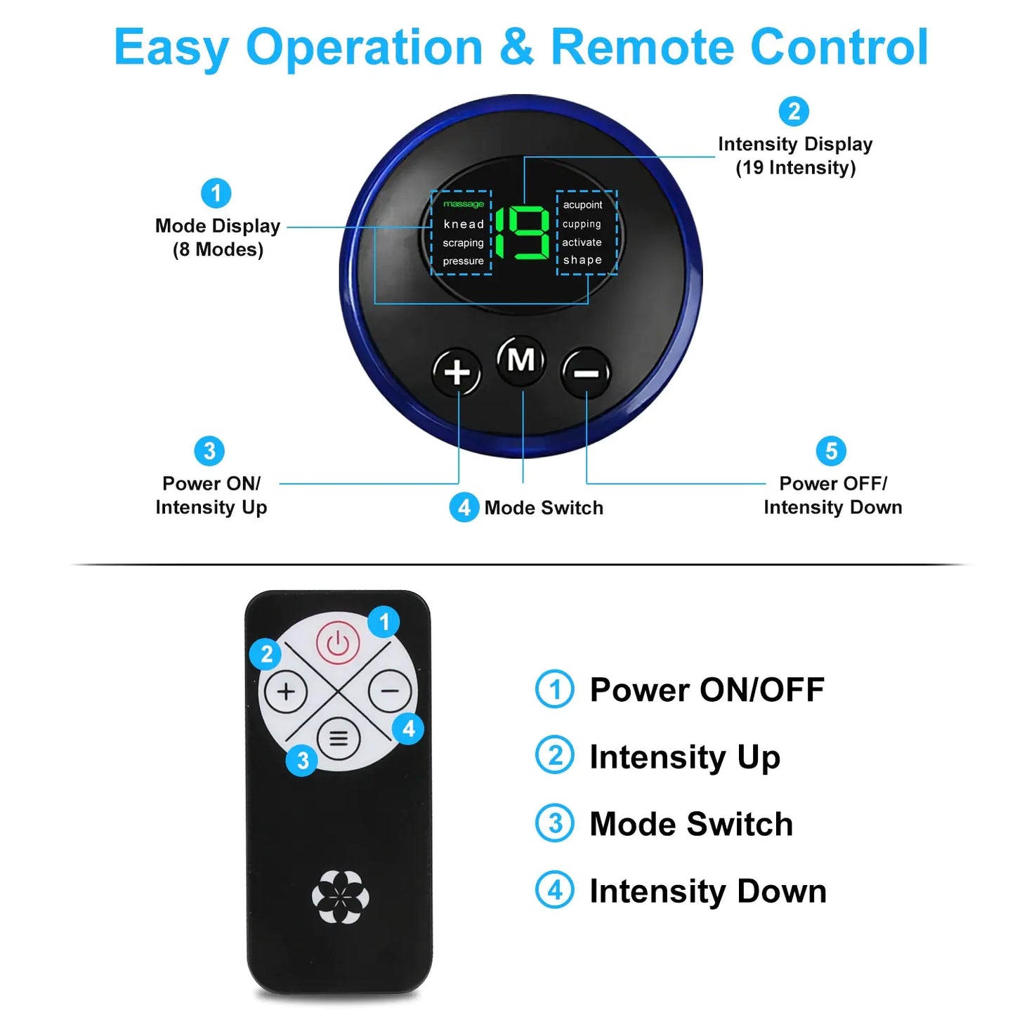 Electric Foot Massager Pad with Remote