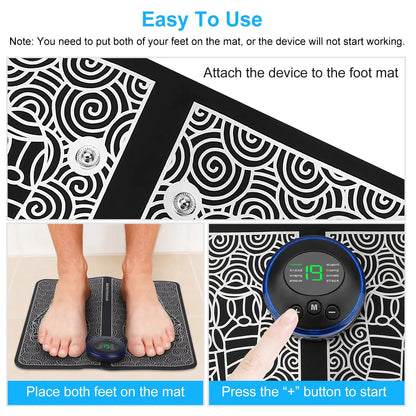 Electric Foot Massager Pad with Remote